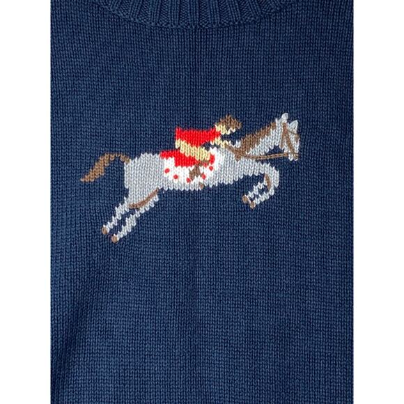 Bella Bliss Navy Blue Equestrian Hunter Pullover Sweater NWT Boy Girl 2 Yrs - Picture 2 of 4